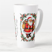 かわいいフェスティバル伝統的クリスマス カフェラテマグ (右アングル)
