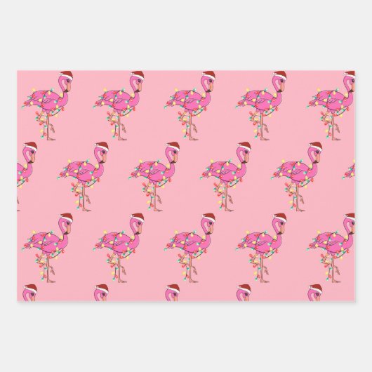 かわいいフェスティバル動物クリスマス ラッピングペーパーシート (正面3)