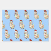 かわいいフェスティバル動物クリスマス ラッピングペーパーシート (正面2)