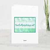 かわいいフェスティバル格言ホリデークリスマス カード (裏面)