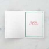 かわいいフェスティバル格言ホリデークリスマス カード (内部)