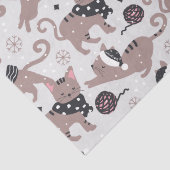 かわいいフェスティバル猫クリスマスパターン 薄葉紙 (詳細)