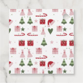 かわいいフェスティバル編集可能メリークリスマス フェイバータグ (裏面)