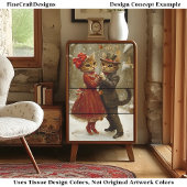 かわいいフェスティバル踊り猫in雪BX5 Decompage 薄葉紙