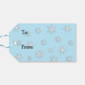 かわいいフェスティバル雪だるまとクリスマスライト ギフトタグ (裏面横)