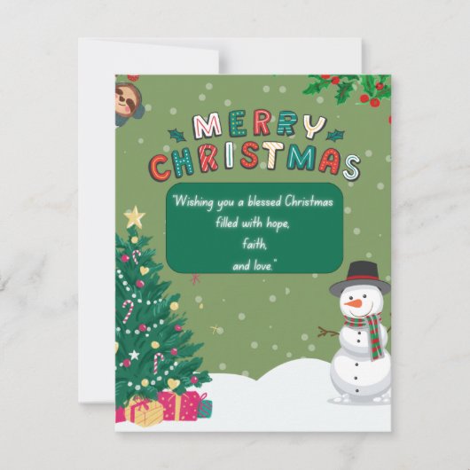 かわいいフェスティブデザインのクリスマスカード シーズンカード (正面)