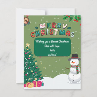 かわいいフェスティブデザインのクリスマスカード シーズンカード