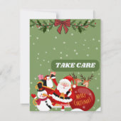 "かわいいフェスティブデザインのクリスマスカード 幸せを祈って" シーズンカード (裏面)