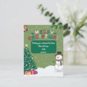 "かわいいフェスティブデザインのクリスマスカード 幸せを祈って" シーズンカード (スタンド正面)