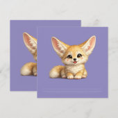かわいいフェネックギツネのハッピーなデザイン メニュー (正面/裏面)
