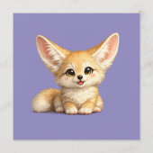 かわいいフェネックギツネのハッピーなデザイン メニュー (裏面)