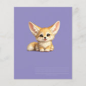 かわいいフェネックギツネのポジティブなデザイン チラシ (裏面)