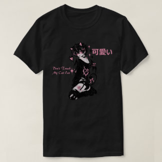 かわいいフェムボーイキャットボーイアニメ | かわいいパステルカラー Tシャツ
