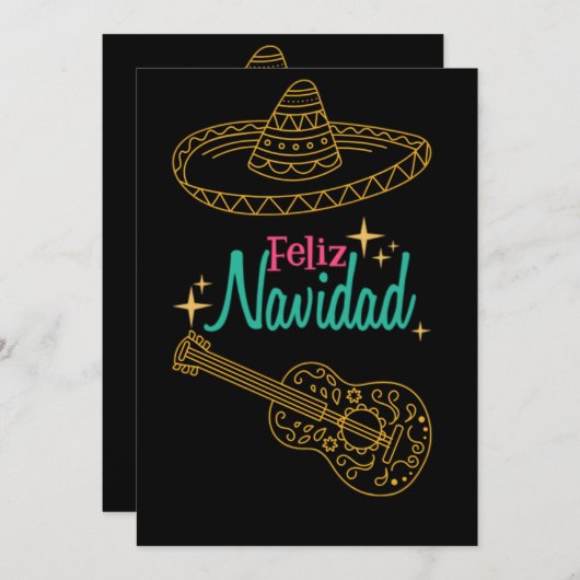 かわいいフェリズnavidadクリスマス シーズンカード (正面/裏面)