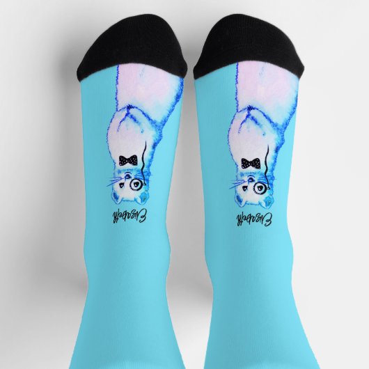 かわいいフェレットおもしろいの水彩動物名 ソックス (上部)