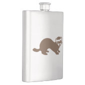 かわいいフェレットのグラフィック フラスク (右)
