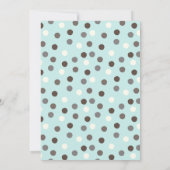 かわいいフェレットのミントグリーンとブラウンの誕生日パーティー 招待状 (裏面)