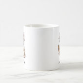 かわいいフェレットの本読みカスタム コーヒーマグカップ (中央)