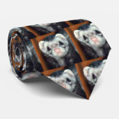 かわいいフェレットの顔のタイ ネクタイ (ロール)