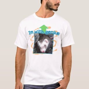 かわいいフェレットはことわざおよび引用文を描きます Tシャツ