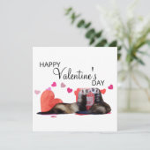 かわいいフェレットバレンタインデーハートラブ シーズンカード (スタンド正面)