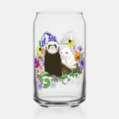 かわいいフェレットフローラ ガラス缶 (正面)