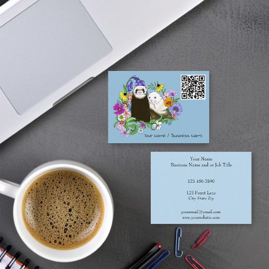 かわいいフェレットフローラ 名刺