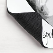 かわいいフェレット写真インハート マウスパッド (コーナー)