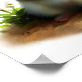 かわいいフェレット絵を描の3D水彩画 ポスター (角)