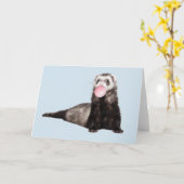 かわいいフェレット・ヨーロッパケツメイシの動物 バブルガム カード (黄色い花)