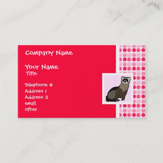 かわいいフェレット 名刺 (正面)