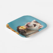 かわいいフェレー食べ物トのチーズパフ ペーパープレート (傾斜あり)