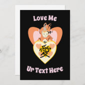 かわいいフォックスコスプレラブハート シーズンカード (正面/裏面)