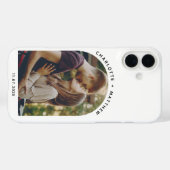 かわいいフォトアーチミニマルタイポグラフィ パーソナライズされた Case-Mate iPhoneケース (裏面 (横))