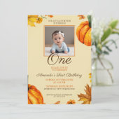 かわいいフォトカボチャベビー1日 招待状 (スタンド正面)