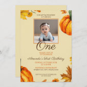 かわいいフォトカボチャベビー1日 招待状 (正面/裏面)