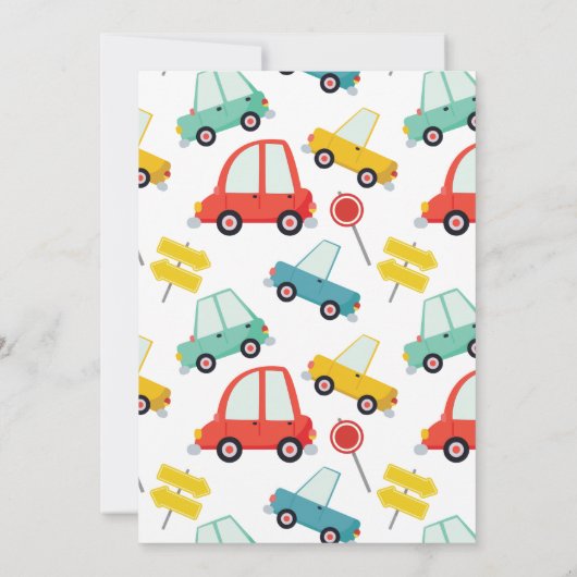 かわいいフォトカーパーティの招待状 招待状 (裏面)