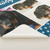 かわいいフォトコラージュのペット犬の名前 シェルパブランケット (3/4)