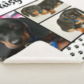 かわいいフォトコラージュのペット犬の名前 シェルパブランケット (3/4)