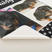 かわいいフォトコラージュのペット犬の名前 シェルパブランケット (3/4)