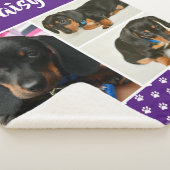 かわいいフォトコラージュのペット犬の名前 シェルパブランケット (3/4)