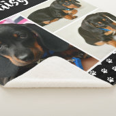 かわいいフォトコラージュのペット犬の名前 シェルパブランケット (3/4)