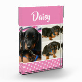 かわいいフォトコラージュのペット犬の名前 フォトブロック (左)