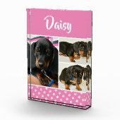 かわいいフォトコラージュのペット犬の名前 フォトブロック (右)
