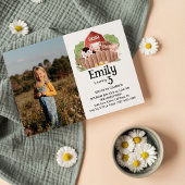 かわいいフォトファーム動物誕生日招待状 招待状