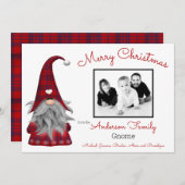 かわいいフォトメリークリスマス小妖精や小人パーソナライズされた格言 シーズンカード (正面/裏面)
