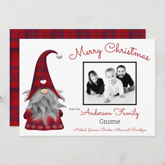 かわいいフォトメリークリスマス小妖精や小人パーソナライズされた格言 シーズンカード (正面/裏面)
