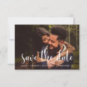 かわいいフォント日付の写真カードを保存 案内状 (正面)