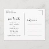 かわいいフォント日付を保存 案内ポストカード (裏面)