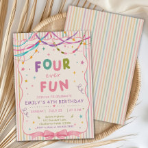 かわいいフォーエバー楽しい4歳の誕生日パーティー